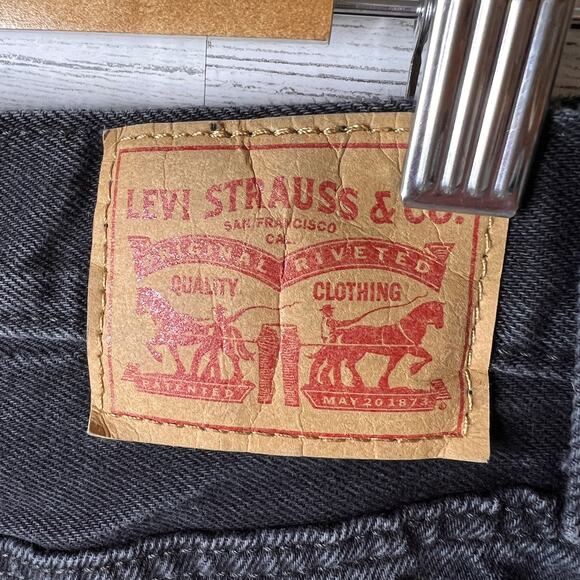 Levis Jeans Womens Size 27 Black '94 Baggy Wide Leg 100% Cotton Comfort - Picture 3 of 16